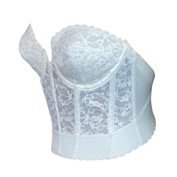 VTG Frederick's of Hollywood White Lace Strapless Corset Bra 34C #114K - Picture 4 of 13